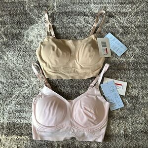 NWT True & Co True Body Lift Bras Tan & Pink XS